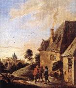 TENIERS, David the Younger Village Scene  ar oil on canvas